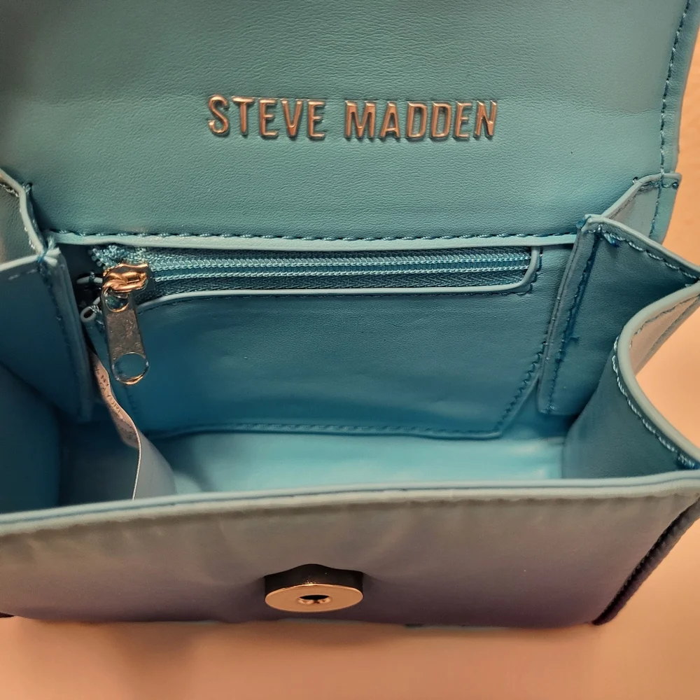 NWT Steve Madden Blue Mini Bag - Picture 4 of 6